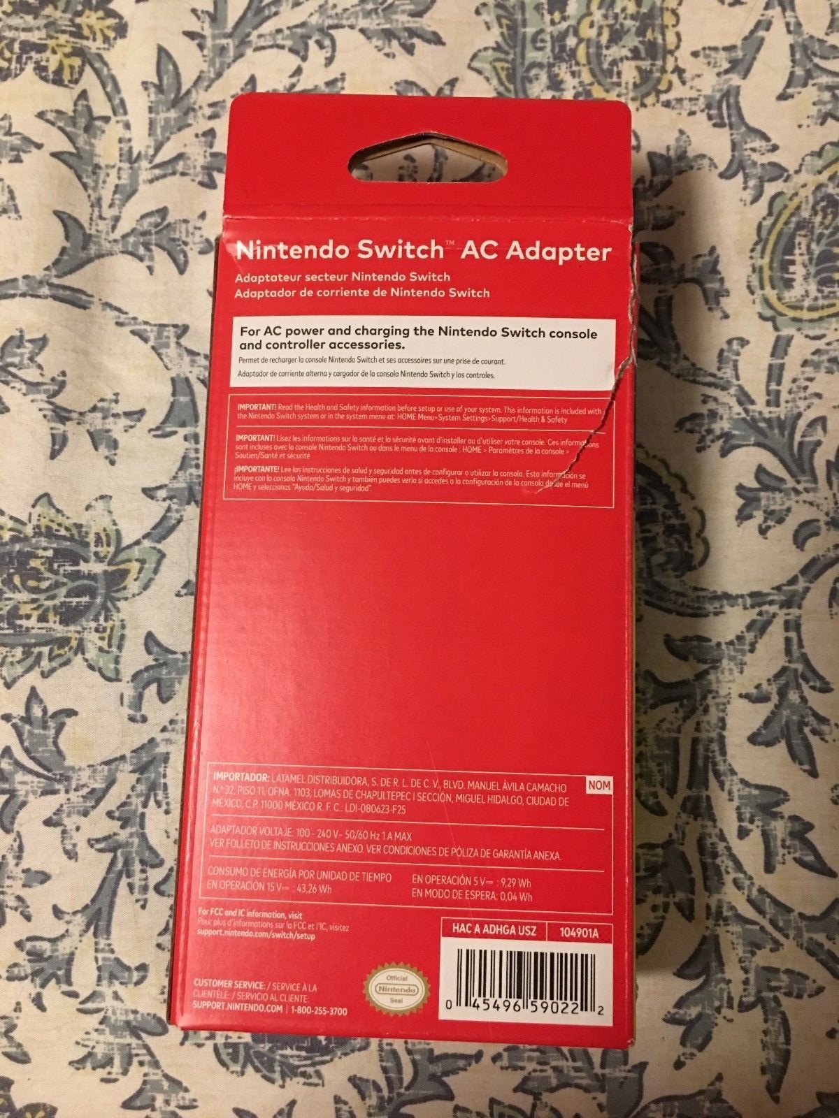 UNUSED - NINTENDO SWITCH Power AC Adapter - 104901A