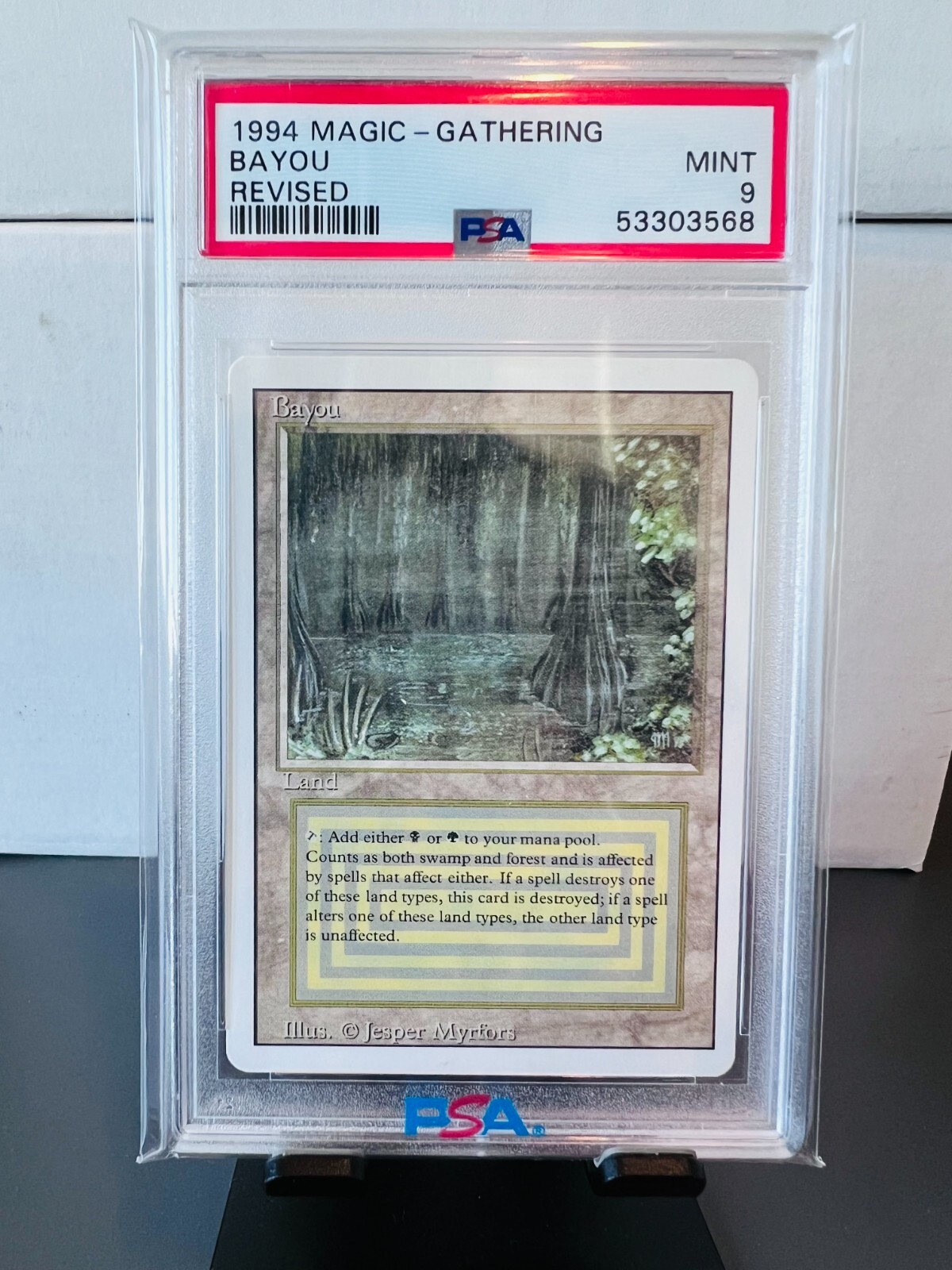 MTG 1994 Bayou REVISED PSA 9 MAGIC THE GATHERING Land Rare