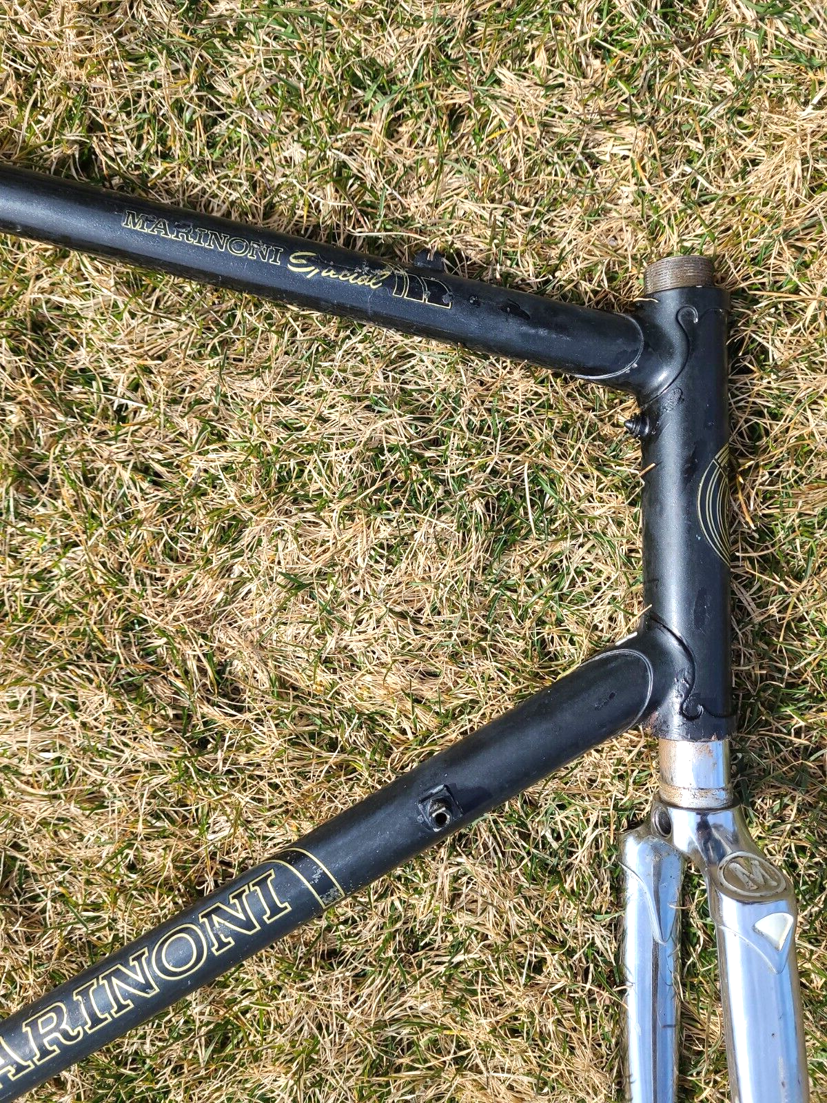 Vtg Marinoni Special Bicycle Road Bike Frame 60cm / Chrome Rear Stays + Forks