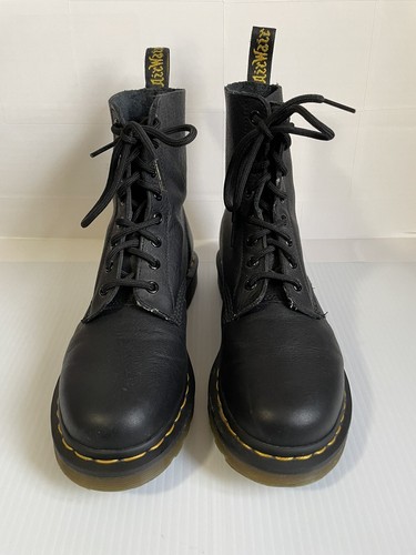 y　　Dr.Martens Dr. Martens Black Leather Lace Up Doc Combat Boots Sz 7