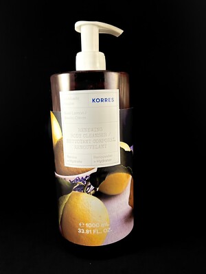 Korres Basil Lemon Renewing Body Cleanser Jumbo Size 33.81 fl oz NEW