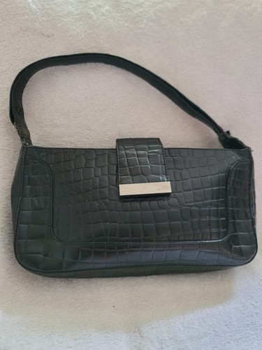 Via Spiga Genuine Black Vintage Leather Tote Bag 0000000347