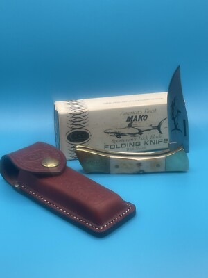 Case Xx Stag Mako Sportsmen Lock Blade Folding Knife With Sheath