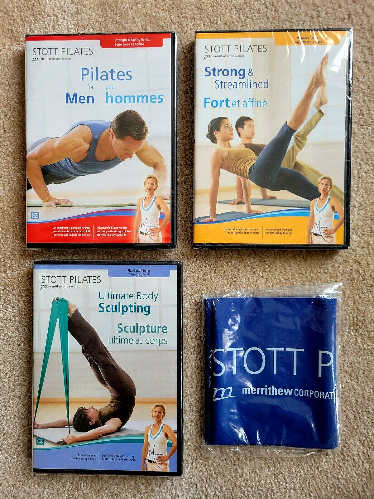 3 Stott Pilates DVDs: Pilates for Men, Strong & Streamlined