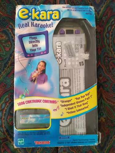 Takara E-Kara Karaoke Singing Machine 1 Cartridge 5 Songs Hasbro 2001 w/ Effects