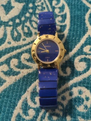 Eva Graham Quartz Ladies Watch With FLAX- Metal Band New Battery