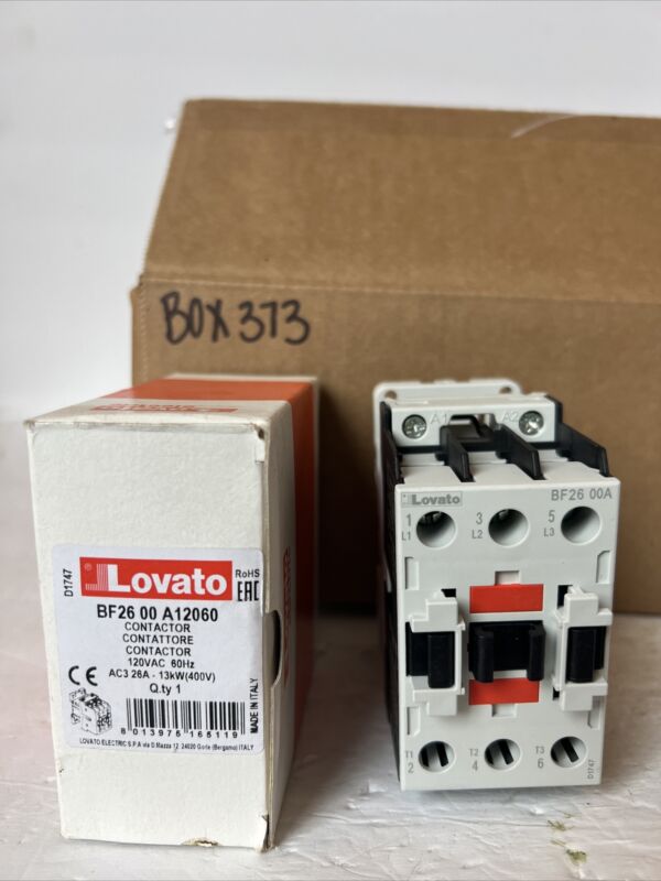 NEW Lovato BF2600A12060 26 AMP, 3 Pole IEC Rated Contactor
