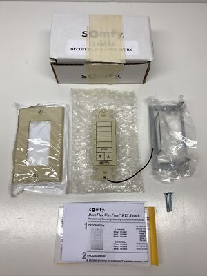 Somfy Decoflex-RTS In Wall 5-Channel Remote 1810813-Ivory-BRAND NEW!