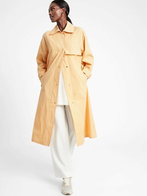 banana republic ロングコート　ベージュ　44L Banana Republic Oversized Trench Coat,BUTTER COOKIE YELLOW