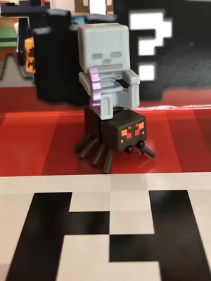 New Mattel Minecraft Mini-Figure TNT Series 25 Spider Jockey Figure Skeleton