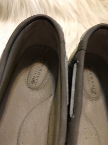 Sperry Top Sider - Womens Size 10 Leather Gray Embellished Boat Shoes