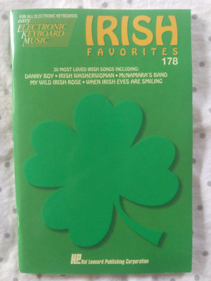 IRISH Favorites~Hal Leonard~Easy Electronic Keyboard 1993 Music Book~30 Songs