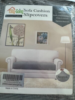 Easy-Going Reversible Cover for  Couch, Light Gray