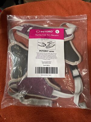 Petoro Adjustable Reflective Dog Harness No-Pull Pet Dogs Deep Magenta Size L