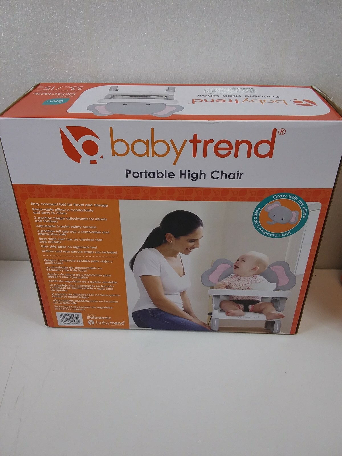 Baby Trend Portable High Chair - Elefantastic ***NEW IN BOX