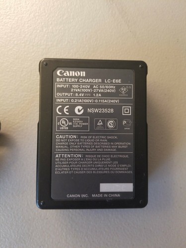 Genuine OEM CANON 80D 60D 6D 7D 5D Mark II LP-E6 Battery Charger LC-E6 LC-E6E