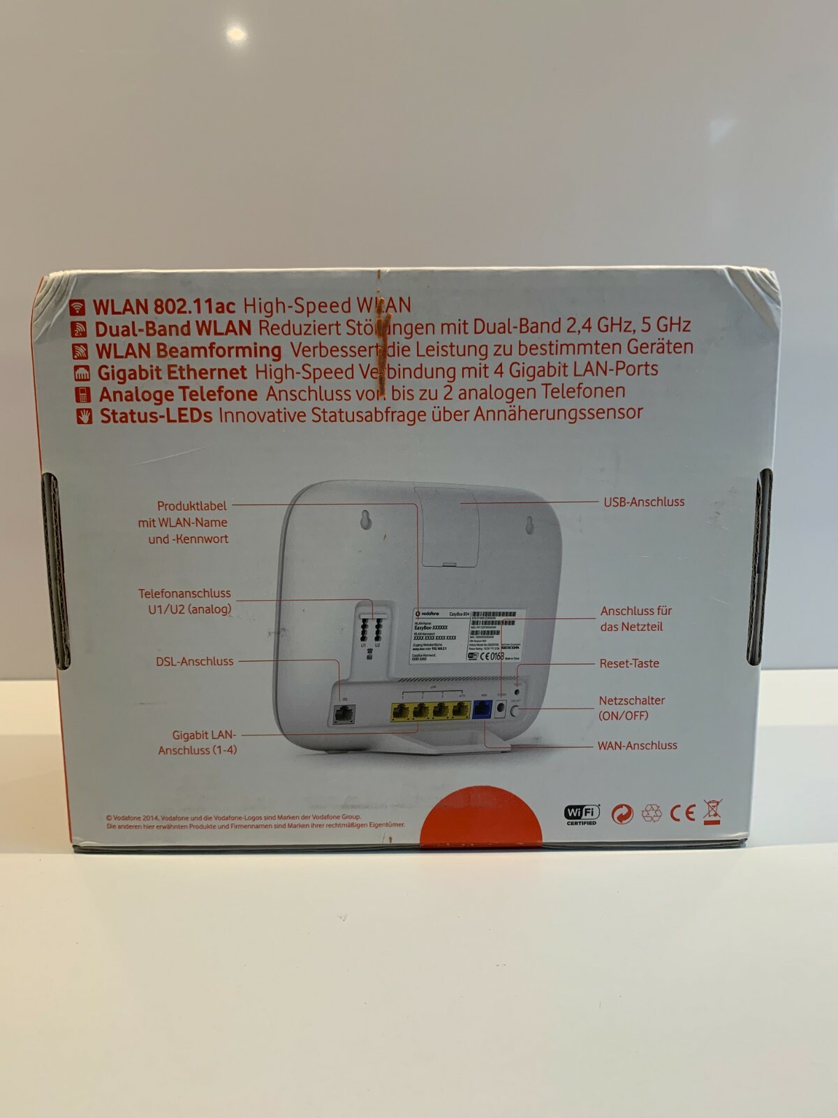Vodafone EasyBox 804 DSLVDSL Drahtlose Router Weiß