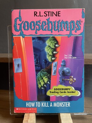 Goosebumps #46 How To Kill A Monster - True 1st Print With Cards & Bookmark VG+