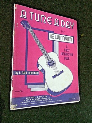 A Tune A Day Guitar Book Music First Instruction Learning Students Course Play