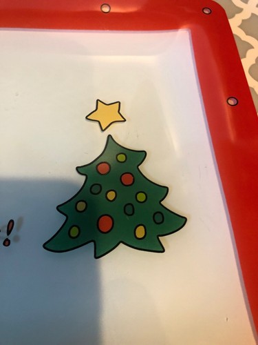 Fitz & Floyd Merry Christmas Tree GLASS TRAY 12.5