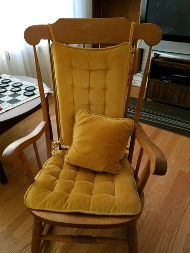 Antique solid wood adult rocking chair, Vintage wood rocking chair, wood rocker