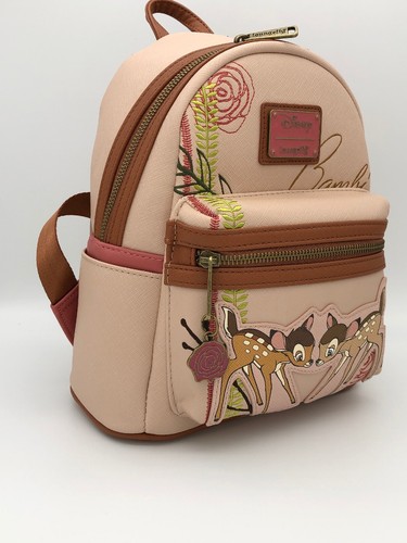 Loungefly Disney Deer Bambi and Faline Floral Rose Mini Backpack Bag