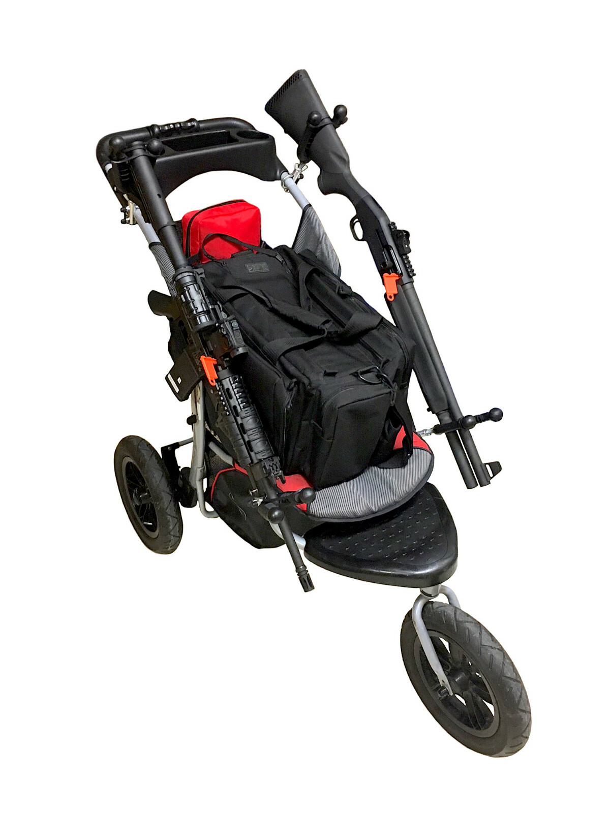 PACK RACK® PLUS, Model PRP1 - ATV Gun & Bow Rack with rubber FINS! FREE SHIPPING