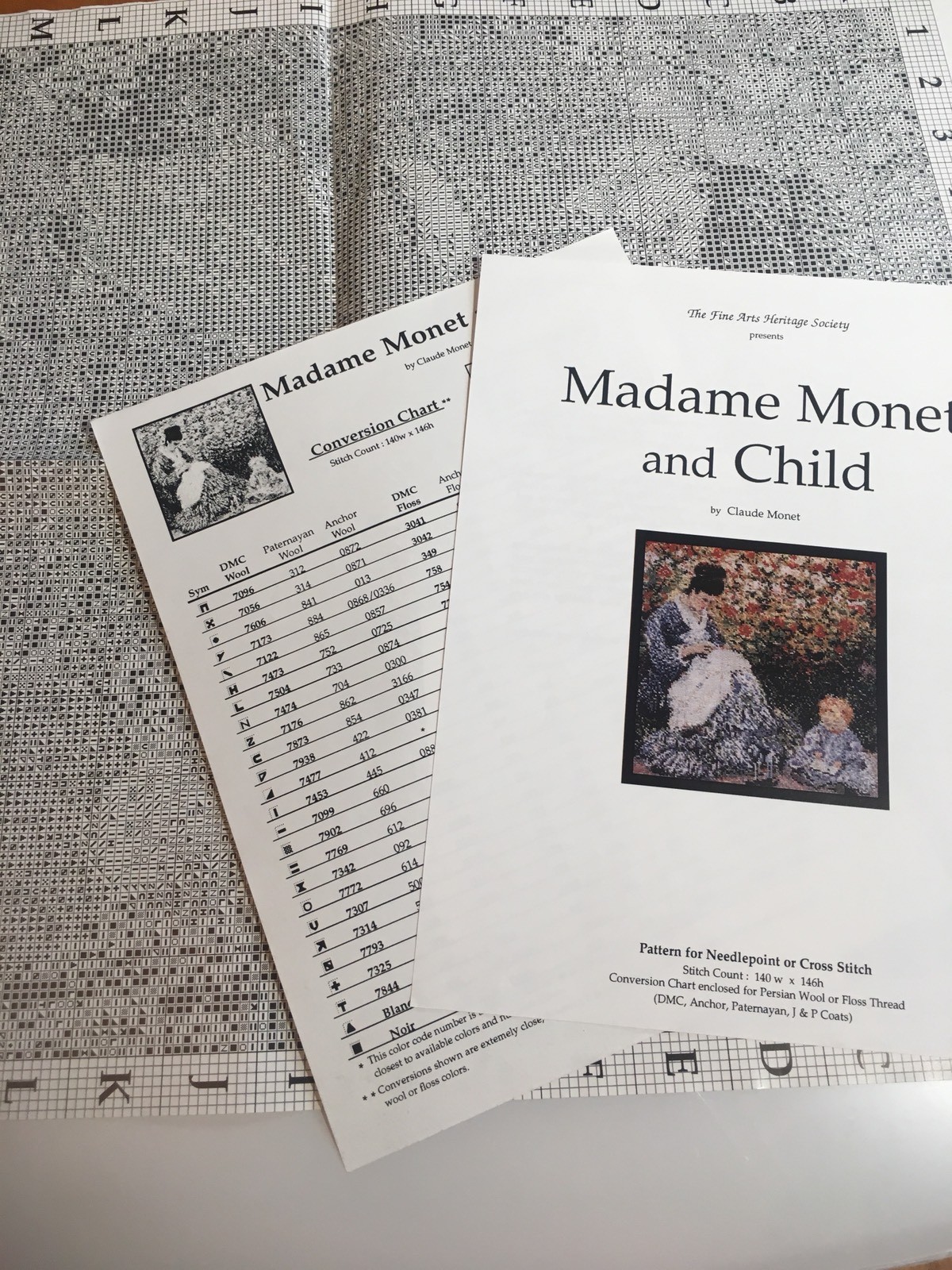 Fine Art Society - Madame Monet and Child - Cross Stitch Pattern