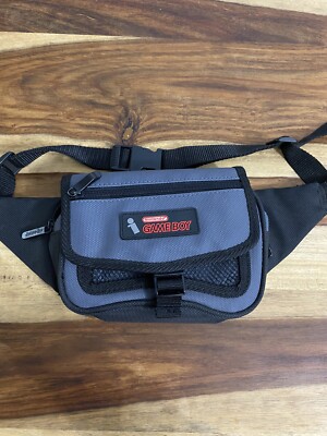 Vintage Nintendo GameBoy Fanny Pack Carrying Case Travel Bag Black/Gray 90 s EUC