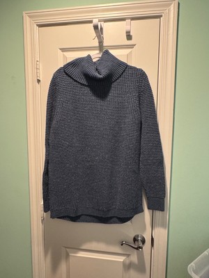 L.L. Bean Bulky Blue Turtleneck Sweater for Women (size XL)