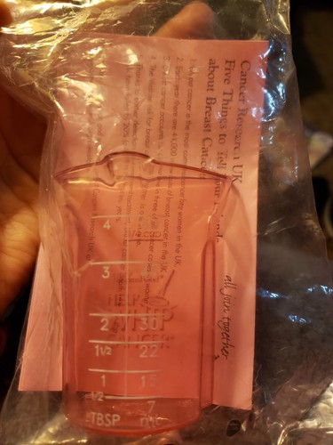 NEW Pampered Chef Help Whip Cancer Pink Mini Scoop & Measure  #2184
