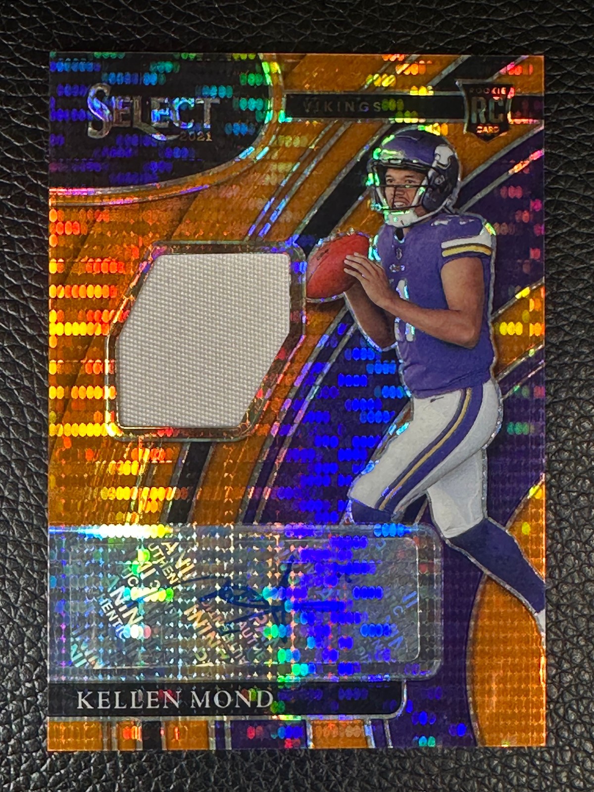 2021 Panini Select Orange Pulsar Kellen Mond 5/25 Auto Jersey RC Rookie