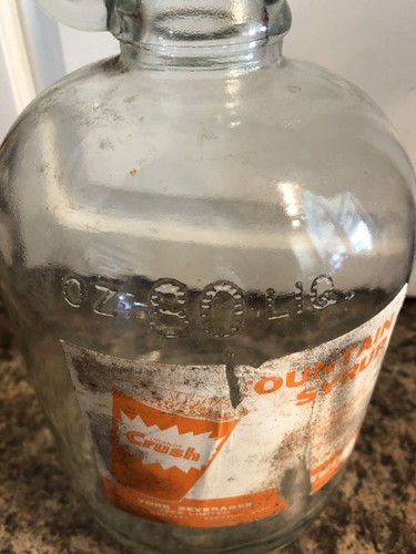 Orange Crush Fountain Syrup Jug