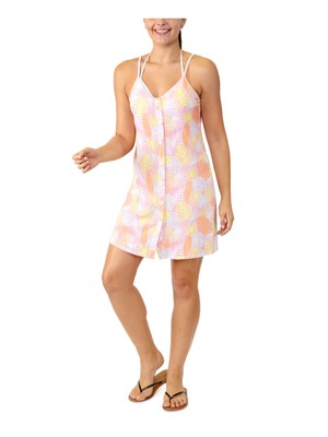 

MIKEN SWIM Женский розовый купальник на тонких бретельках с цветочным принтом, накидка