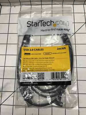 StarTech USBAUB2MU 2m Micro USB Cable - A to Up Angle Micro B