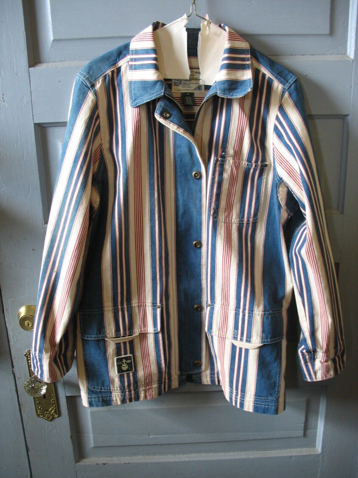 Vintage Ralph Lauren Striped Denim Chore Jacket Size M | eBay Vintage Ralph Lauren Striped Denim Chore Jacket Size M | eBay
