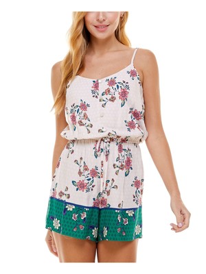 

KINGSTON GREY Женский бежевый комбинезон с галстуком 3 на тонких бретелях по внутреннему шву для подростков