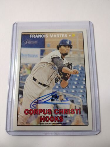 FRANCIS MARTES MILB Hooks 2016 Topps Heritage Minors Rookie RC Auto #ROA-FM Card. rookie card picture