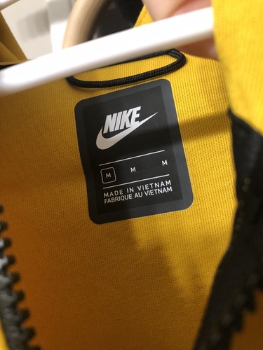 Pre-owned Nike Sportswear Tech Fleece Hoodie Dark Sulfur Yellow/black Sz M Cu4489-743 Rare