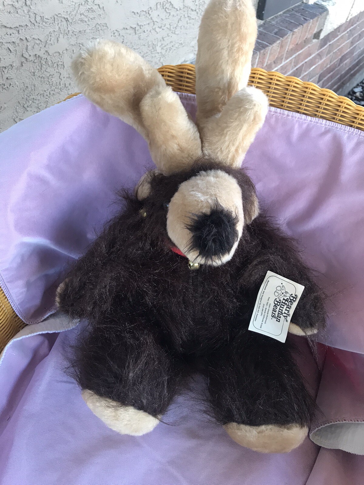 Vintage Reindeer Stuffed Animal Plush Big Bearly Human Bears  Toy Holiday.  NWT
