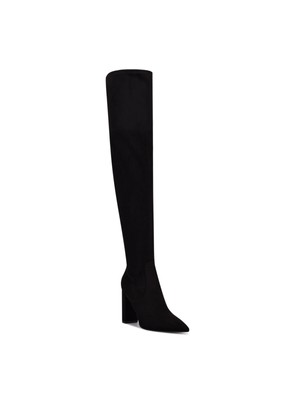 Женские черные сапоги с острым носком на блочном каблуке NINE WEST Womens Black Goring с подкладкой Daser 5,5 м WC