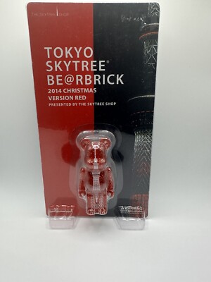 Bearbrick 100% BE@RBRICK Medicom Toy Tokyo Tower Skytree Red Christmas 2014