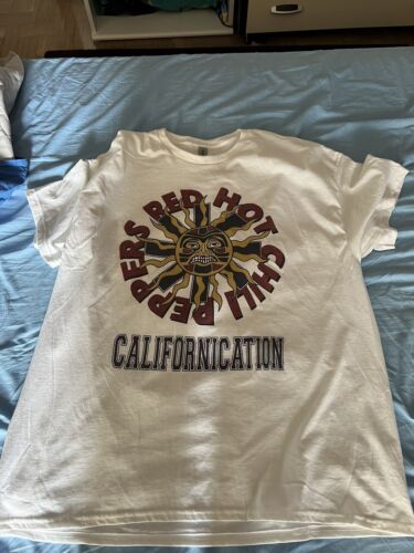 Red Hot Chili Peppers Californication Mens White T-shirt Red Hot Chili Peppers Californication Mens White T-shirt