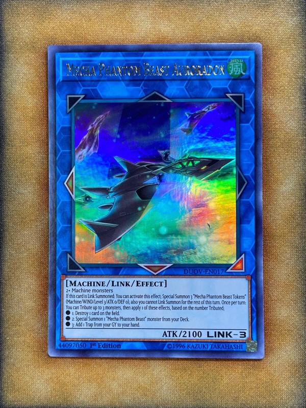 Yugioh Mecha Phantom Beast Auroradon DUOV-EN017 Ultra Rare 1st Ed NM