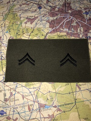 CORPORAL E-4 NCO / BDU O.D. SUBDUED RANK / COLLAR SET [SEW-ON INSIGNIA]