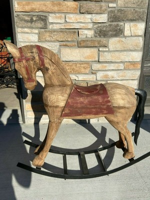 Old Primitive Wooden Horse Figurine Hand Carved Sculpture Rare Decorative Horse Statue Iron Stand Wooden Base Home Decor Wall Decor Figurines Art Collectibles Delage Com Br