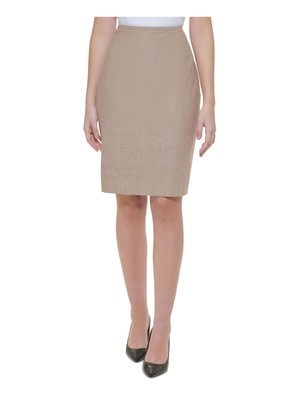 

CALVIN KLEIN Женская коричневая юбка-карандаш на подкладке до колена для работы Petites, Коричневый
