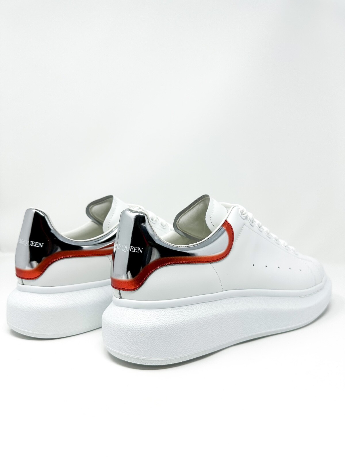 Pre-owned Alexander Mcqueen Men's Oversized White/lust Sneakers 11 Us / 44 Eu $690