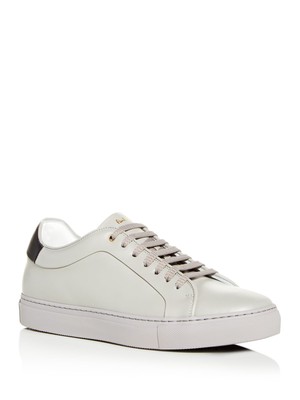 

PAUL SMITH Мужские Серые Кожаные Спортивные Кроссовки На Платформе Basso Round Toe, Серый, M1S-BAS24-ATRI