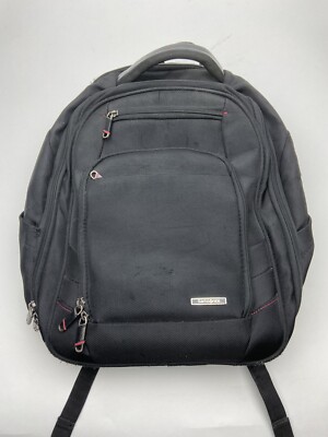 Samsonite Backpack TSA Checkpoint Friendly Black Canvas Laptop Bag Many Pockets